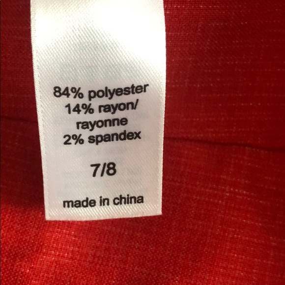 Red Pencil Skirt with thick black belt size 7/8 - Picture 5 of 6